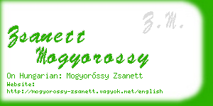 zsanett mogyorossy business card