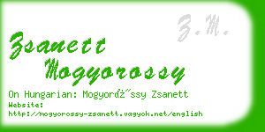 zsanett mogyorossy business card
